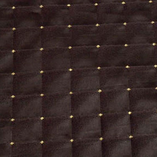 Black Quilted Satin with Gold