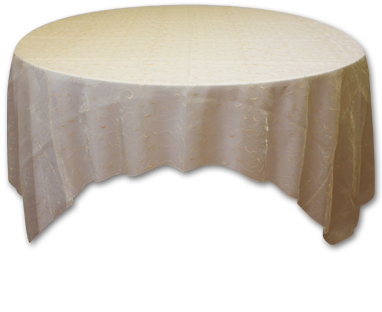 Cream Whimsical Sheer Table Linen