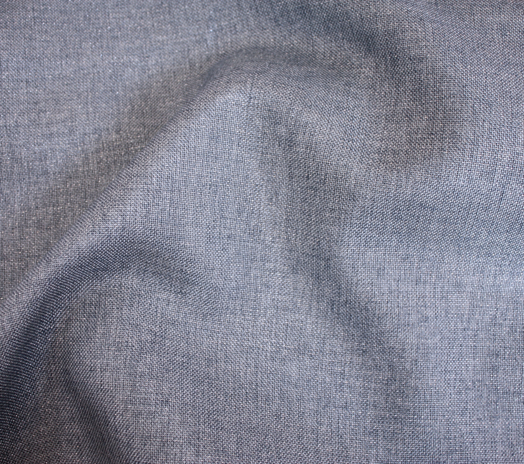 Steel Blue Metallic Linen Rental Tablecloth - Cloth Connection